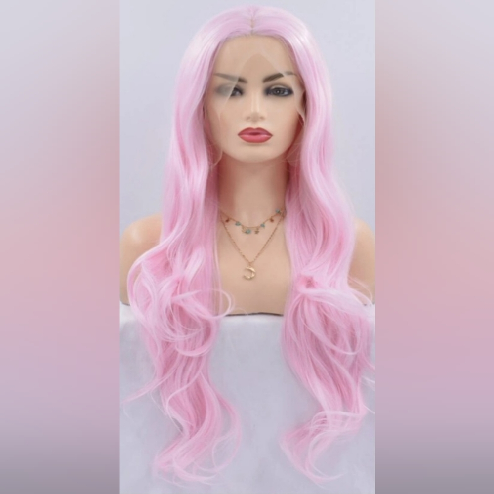 Glow In The Dark pink lace front wig Never Worn
